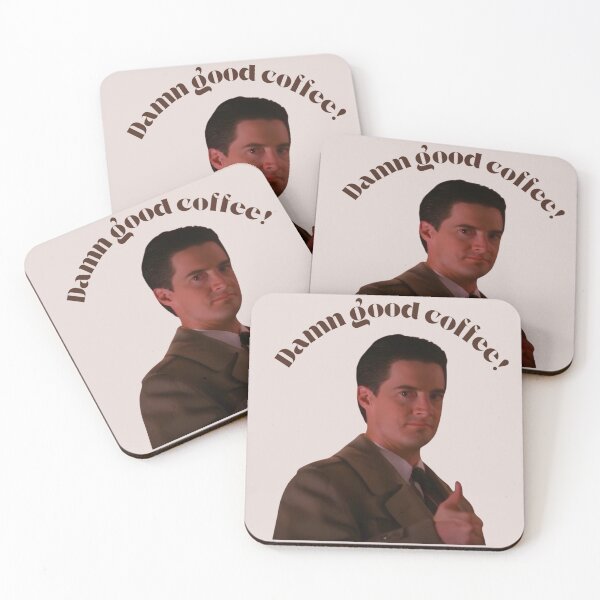 Item preview, Damn Good Coffee Thumbs Up Sticker – Twin Peaks Agent Cooper Design designed and sold by TheTwinPeaks.