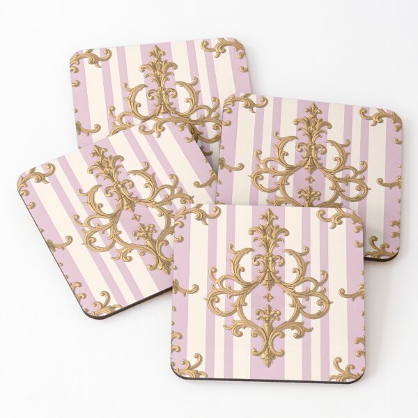 Item preview, Lilac & Alabaster Striped Gold Baroque designed and sold by DesignsByPrnces.