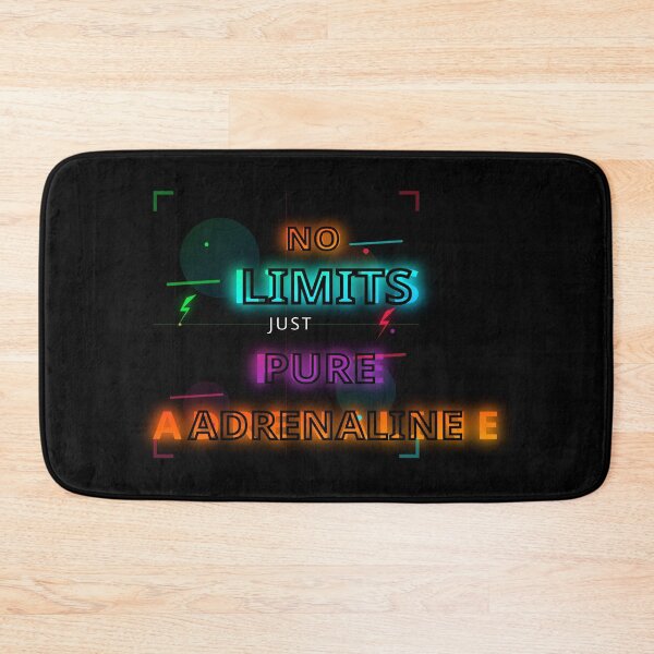 Item preview, No Limits Pure Adrenaline Extreme Sports Quote - Neon Typography Design designed and sold by Pickmash.