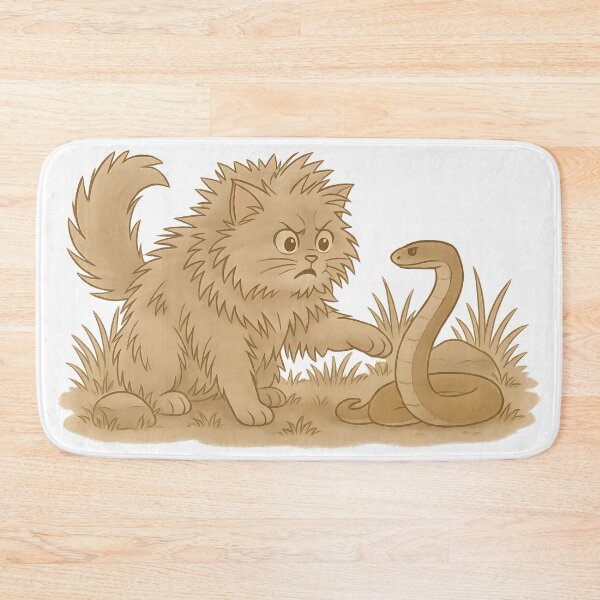 Item preview, Custom Pet Memorial - Brave Cat Facing Snake - Cartoon Tribute for Pet Parents designed and sold by PetSoulPrints.