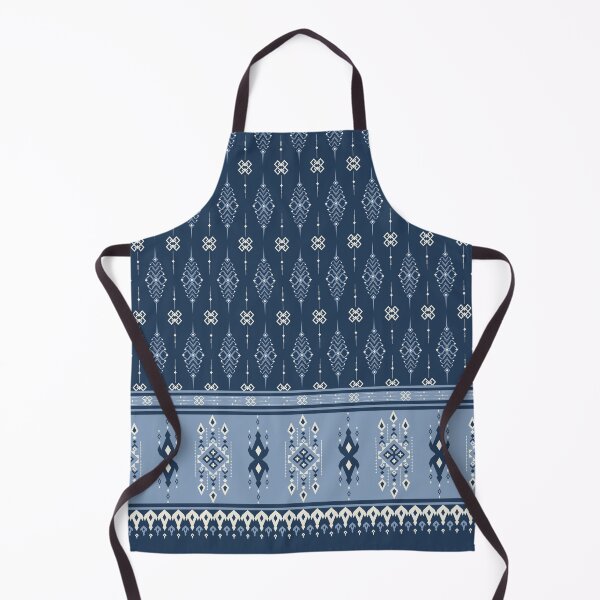 Aperçu de l'œuvre Motif géométrique traditionnel ethnique de sarong en soie thaïlandaise créée et vendue par BWDecorPattern.
