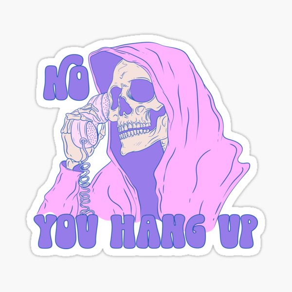 Item preview, No You Hang Up Skeleton Love Call Meme designed and sold by Jess.a.creates.