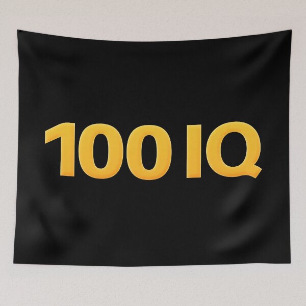 Item preview, 100 IQ in Yellow  designed and sold by Memes N Lore .