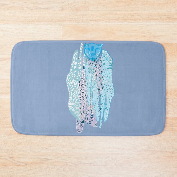 Item preview, Fours  Leopard Blue and Purple medley pattern designed and sold by Miza Drops.
