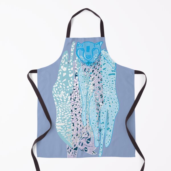 Item preview, Fours Leopard Blue and Purple medley pattern designed and sold by Miza Drops.