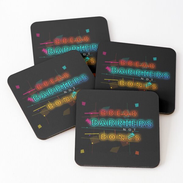 Item preview, Break Barriers Not Bones Extreme Sports Quote - Shatter Effect Design designed and sold by Pickmash.
