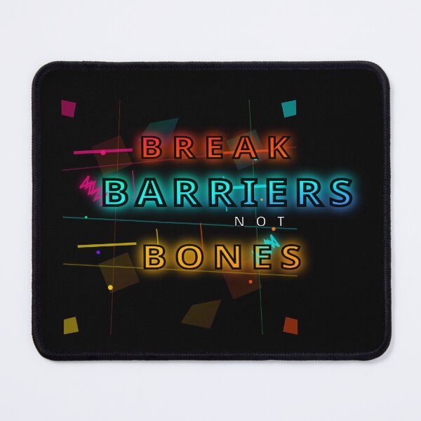 Item preview, Break Barriers Not Bones Extreme Sports Quote - Shatter Effect Design designed and sold by Pickmash.