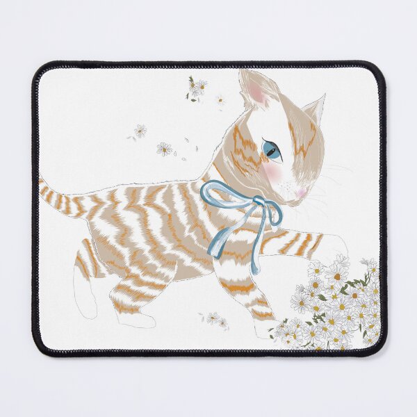 Item preview, Cute Animal Collection Cute Orange Kitten playing White Daisy designed and sold by Miza Drops.