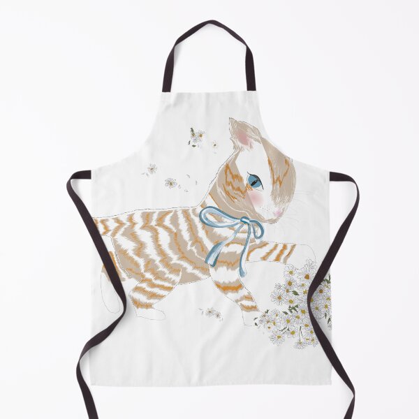 Item preview, Cute Animal Collection Cute Orange Kitten playing White Daisy designed and sold by Miza Drops.