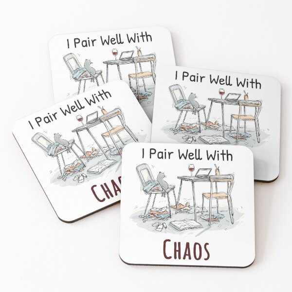 Item preview, I Pair Well With Chaos - Funny Wine Lover T-Shirt designed and sold by chi3-jp.