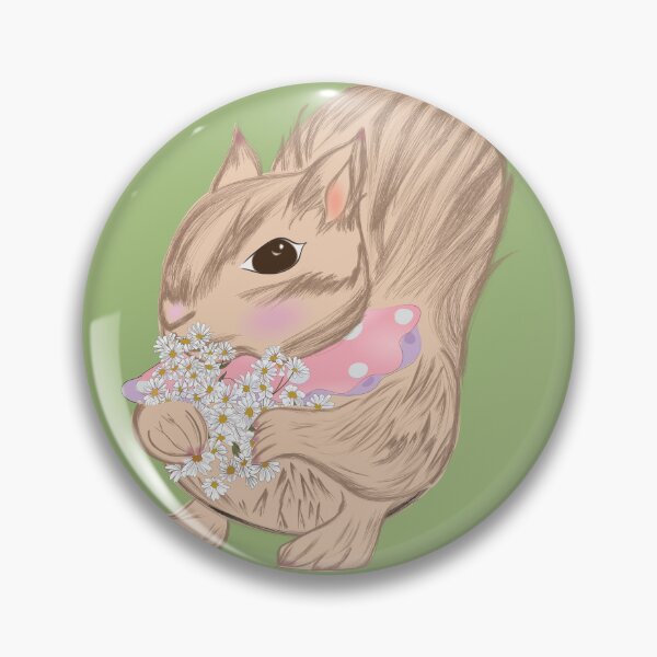 Item preview, Cute Animal Collection Cute Squirrel with White Daisy designed and sold by Miza Drops.