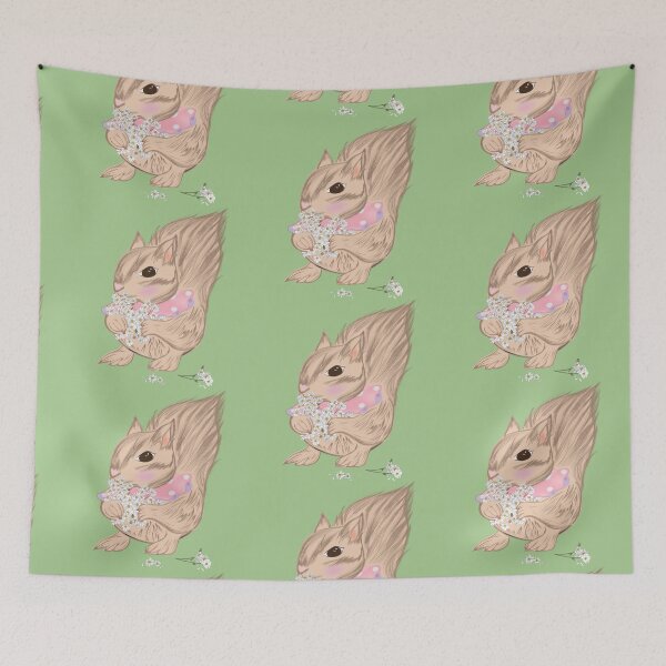 Item preview, Cute Animal Collection Cute Squirrel with White Daisy designed and sold by Miza Drops.