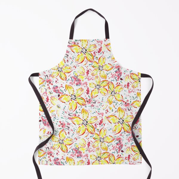 Item preview, Hand Painted Yellow Floral with Splatter Seamless Repeat designed and sold by Sharon Schwalbe.