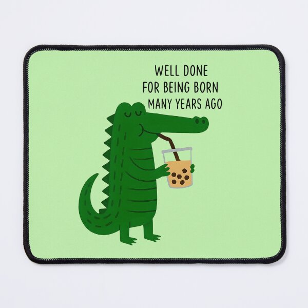 Item preview, Alligator Enjoying Drink of Boba Tee designed and sold by scooterbaby.