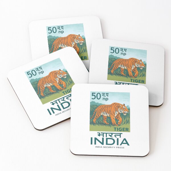 Item preview, India Bengal Tiger Stamp Poster designed and sold by retrographics.