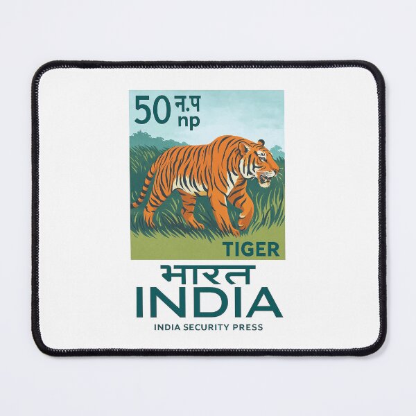 Item preview, India Bengal Tiger Stamp Poster designed and sold by retrographics.