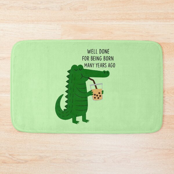 Item preview, Alligator Enjoying Drink of Boba Tee designed and sold by scooterbaby.