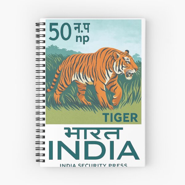 Item preview, India Bengal Tiger Stamp Poster designed and sold by retrographics.