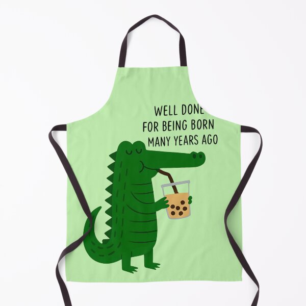 Item preview, Alligator Enjoying Drink of Boba Tee designed and sold by scooterbaby.