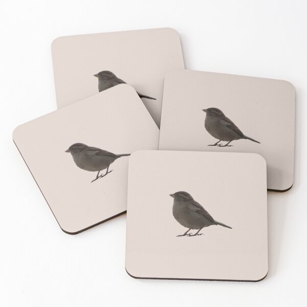 Item preview, Little Brown Bird Print – Polygon Art on Beige Background for Farmhouse or Country Cottage Style Decor & Stationery designed and sold by 9th Cycle Studios.