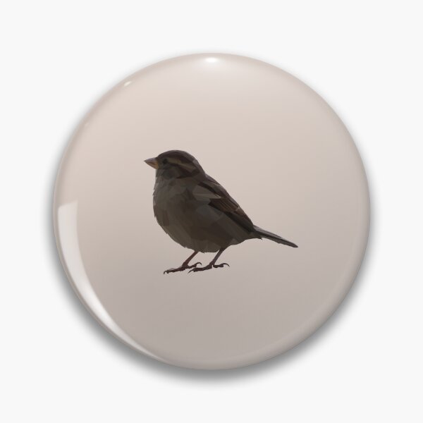 Item preview, Little Brown Bird Print – Polygon Art on Beige Background for Farmhouse or Country Cottage Style Decor & Stationery designed and sold by 9th Cycle Studios.