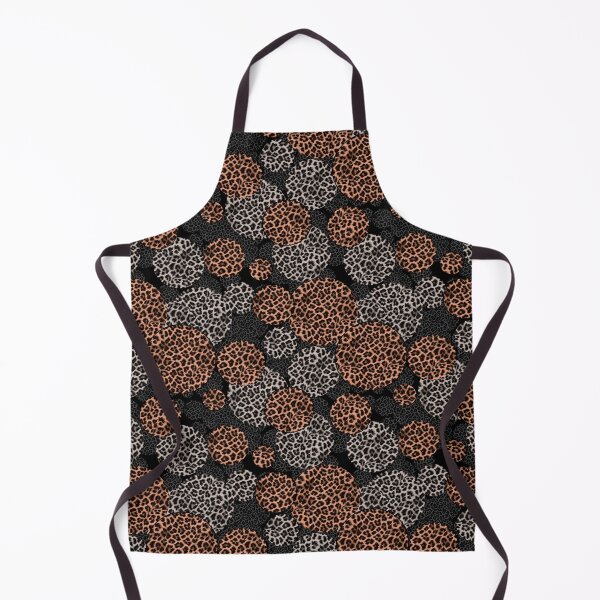 Item preview, beige grey circles with tiger pattern on black background designed and sold by fuzzyfox.