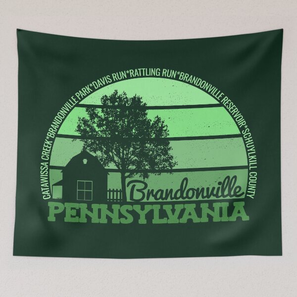 Item preview, Brandonville Pennsylvania Sunset Retro Vintage Local Pride Logo designed and sold by CRHPOD20.