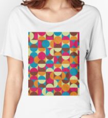 Energy Deco Retro Pattern Bubblegum Women's Relaxed Fit T-Shirt