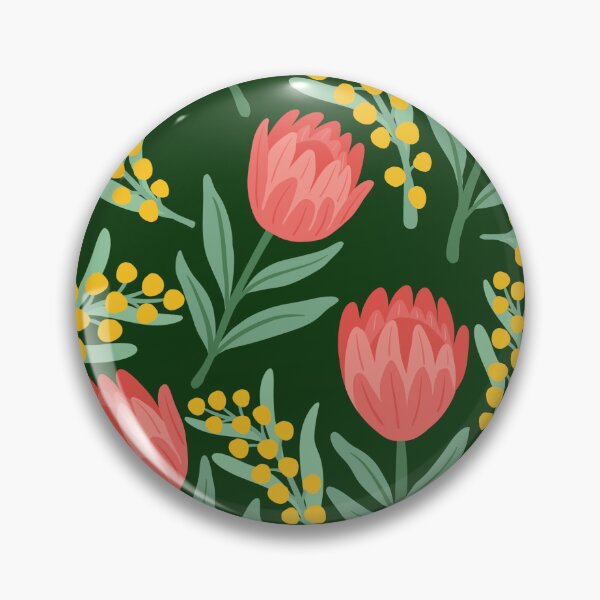 Item preview, Australian Floral Garden - Green Background designed and sold by dyesandpigments.