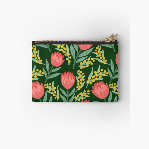 Item preview, Australian Floral Garden - Green Background designed and sold by dyesandpigments.