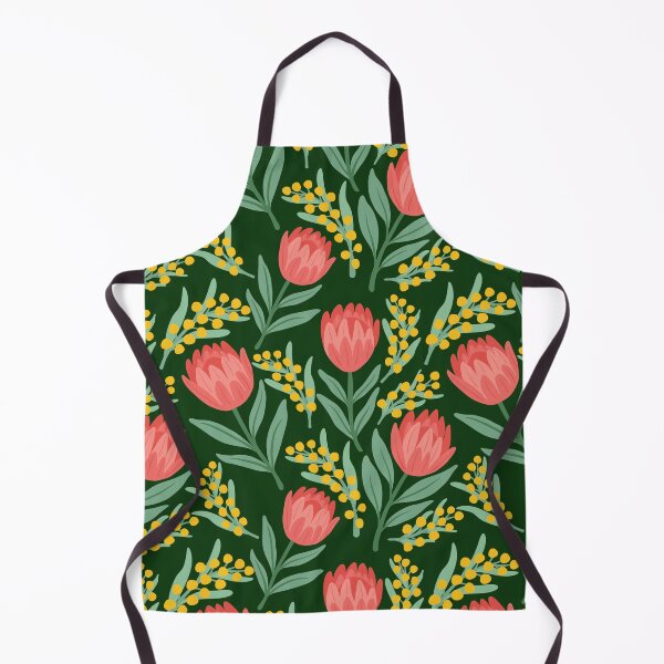 Item preview, Australian Floral Garden - Green Background designed and sold by dyesandpigments.