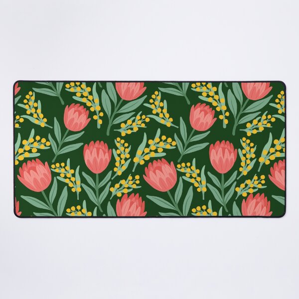 Item preview, Australian Floral Garden - Green Background designed and sold by dyesandpigments.