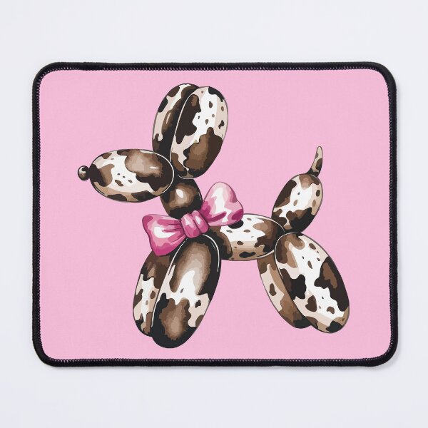 Item preview, Cute Retro Cow Print Coquette Balloon Dog designed and sold by BrownHorse90s.