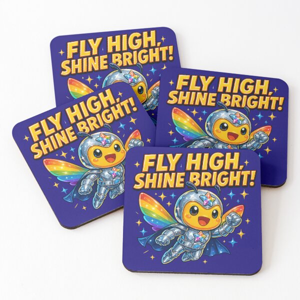 Item preview, Fly High Shine Bright Silver Superhero Bee designed and sold by Lalalulubee.