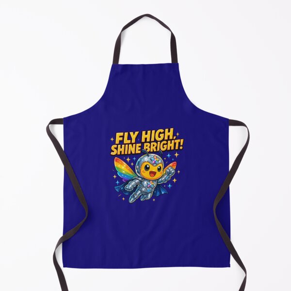 Item preview, Fly High Shine Bright Silver Superhero Bee designed and sold by Lalalulubee.