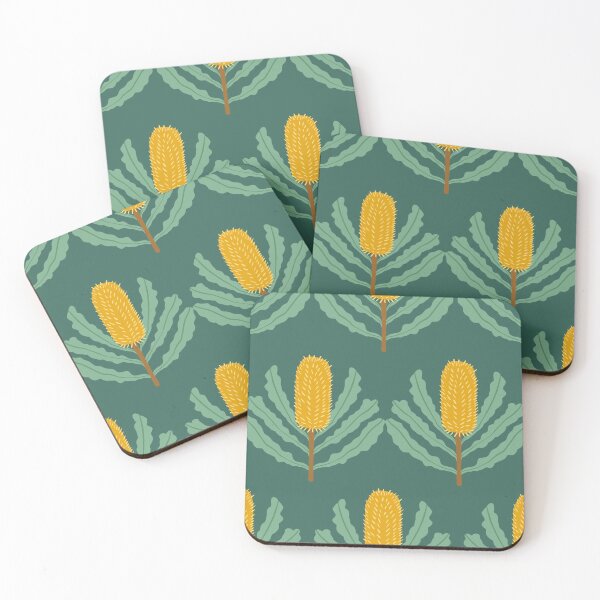 Item preview, Australian Floral Garden - Banksia Flowers designed and sold by dyesandpigments.