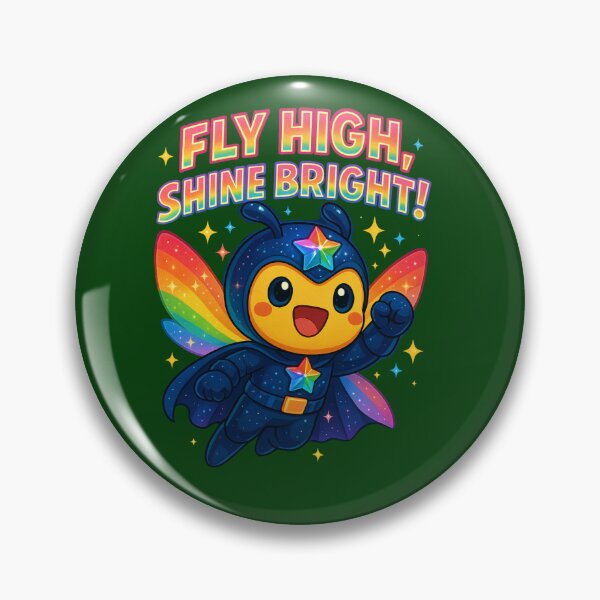 Item preview,  Fly High Shine Bright Dark Blue Superhero Bee designed and sold by Lalalulubee.