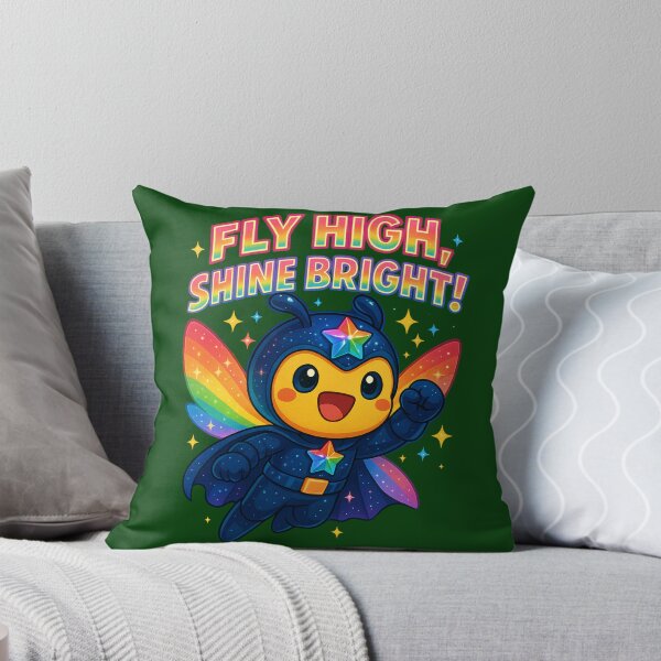 Item preview,  Fly High Shine Bright Dark Blue Superhero Bee designed and sold by Lalalulubee.