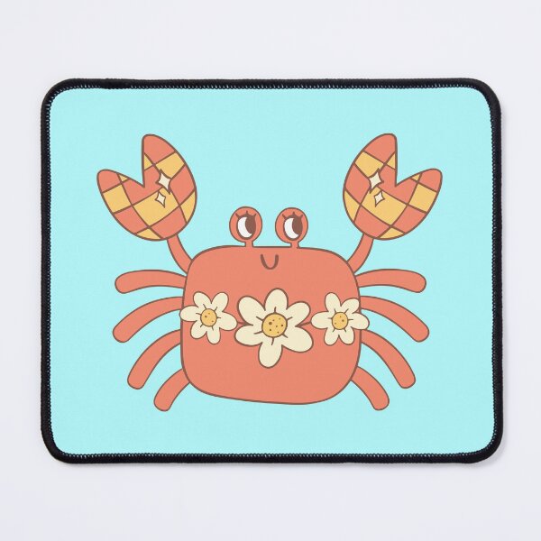 Item preview, Cute crab with flowers  designed and sold by BrownHorse90s.