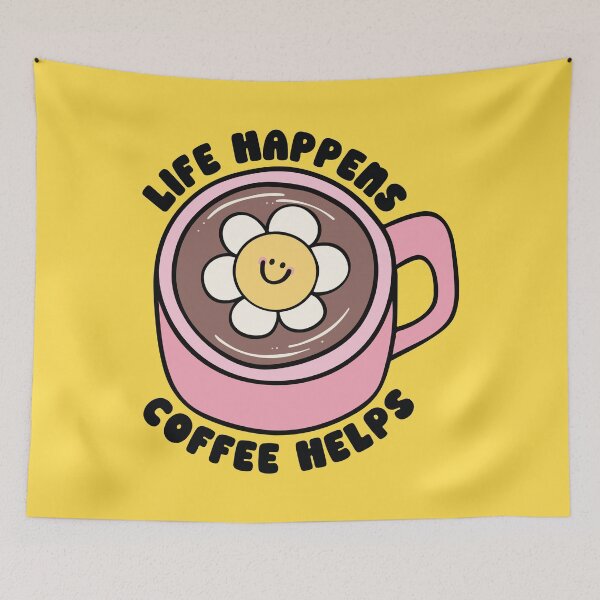 Item preview, Life happens coffee helps  designed and sold by BrownHorse90s.