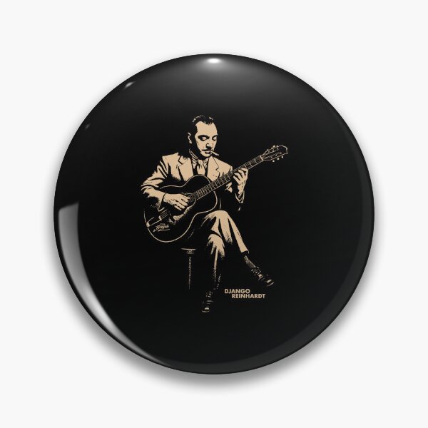 Item preview, Django Reinhardt Manouche Jazz Guitarist Illustration designed and sold by Boogosh.