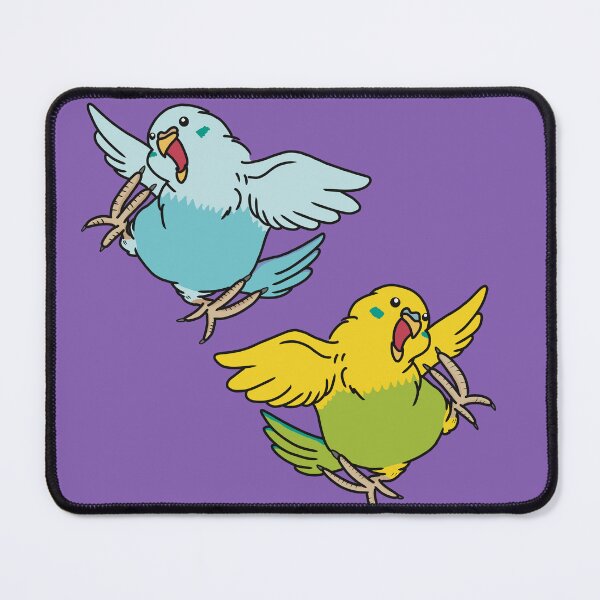Item preview, Pair of happy dancing budgie birds designed and sold by tayaan.