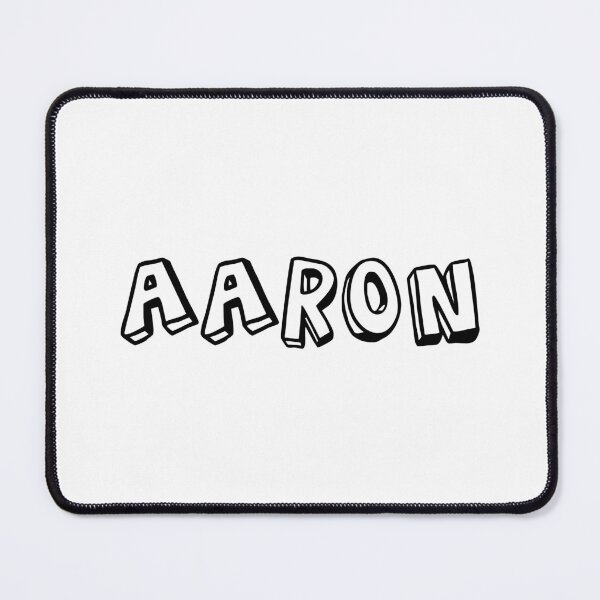Item preview, typography "AARON" english name tag sticker designed and sold by tonylau81.