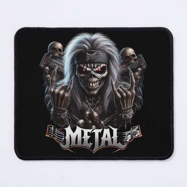 Item preview, Eddie Mascot Tribute Music Skull Art Print designed and sold by DeimosArtIntl.