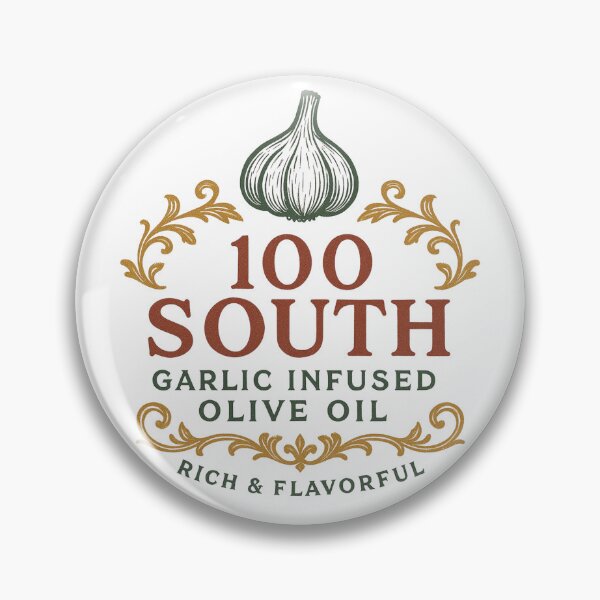 Item preview, Artistic Label for Garlic Infused Olive Oil Featuring Decorative Elements designed and sold by Rue Market.