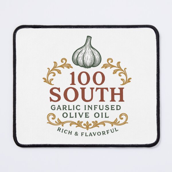 Item preview, Artistic Label for Garlic Infused Olive Oil Featuring Decorative Elements designed and sold by Rue Market.