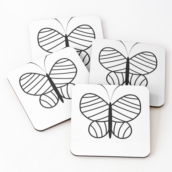Item preview, Rounded Black Striped Butterfly designed and sold by Laura-Rosa.