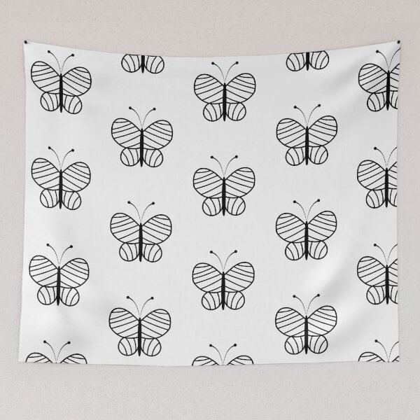 Item preview, Rounded Black Striped Butterfly designed and sold by Laura-Rosa.