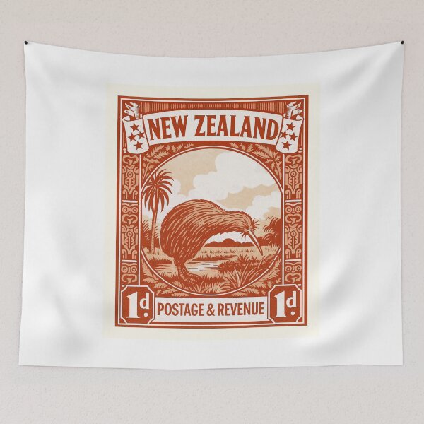 Item preview, New Zealand Kiwi Stamp Poster designed and sold by retrographics.
