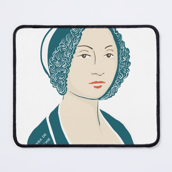 Item preview, Ginevra-de-Scrunchie | Leonardo-da-Vinci| painting | Humor | Icon | Curly-hair | Italian | Portrait designed and sold by geetasadashivan.